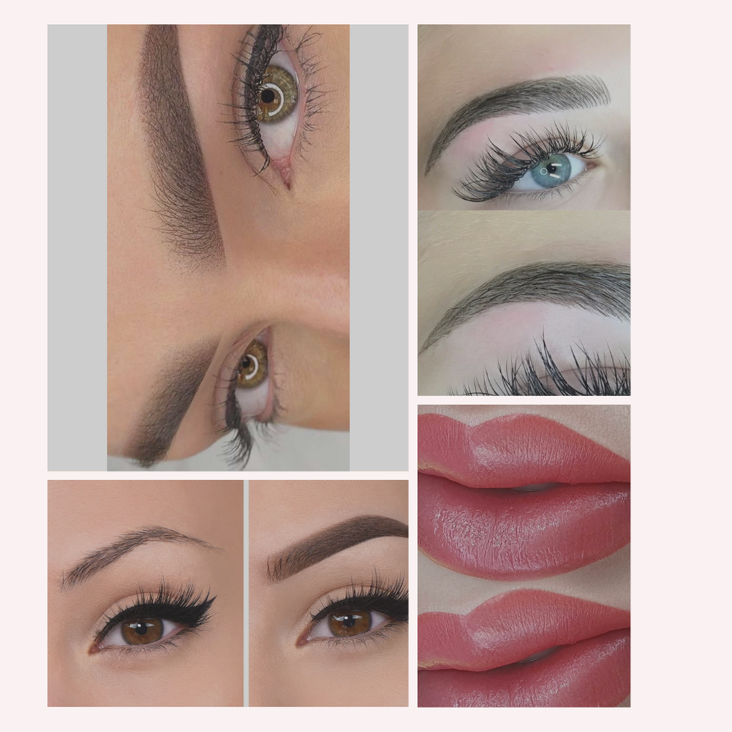 PACKAGE #3 (5 PMU COURSES) microblading, combo brows, microshading, ombre powder brows, lip blush. (4 days course plus 3 months one on one support)